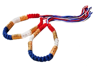 Muay Thai Headband and Arm bands Set :  Thai Style Thai Flag